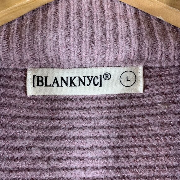 Blank NYC Prelude to a Kiss Pink Metallic Balloon Sleeve Sweater Size Large - Picture 6 of 8